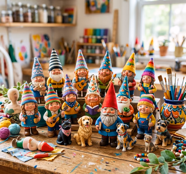 A whimsical Shelfie figurine pairing a portrait-style character with a pet companion